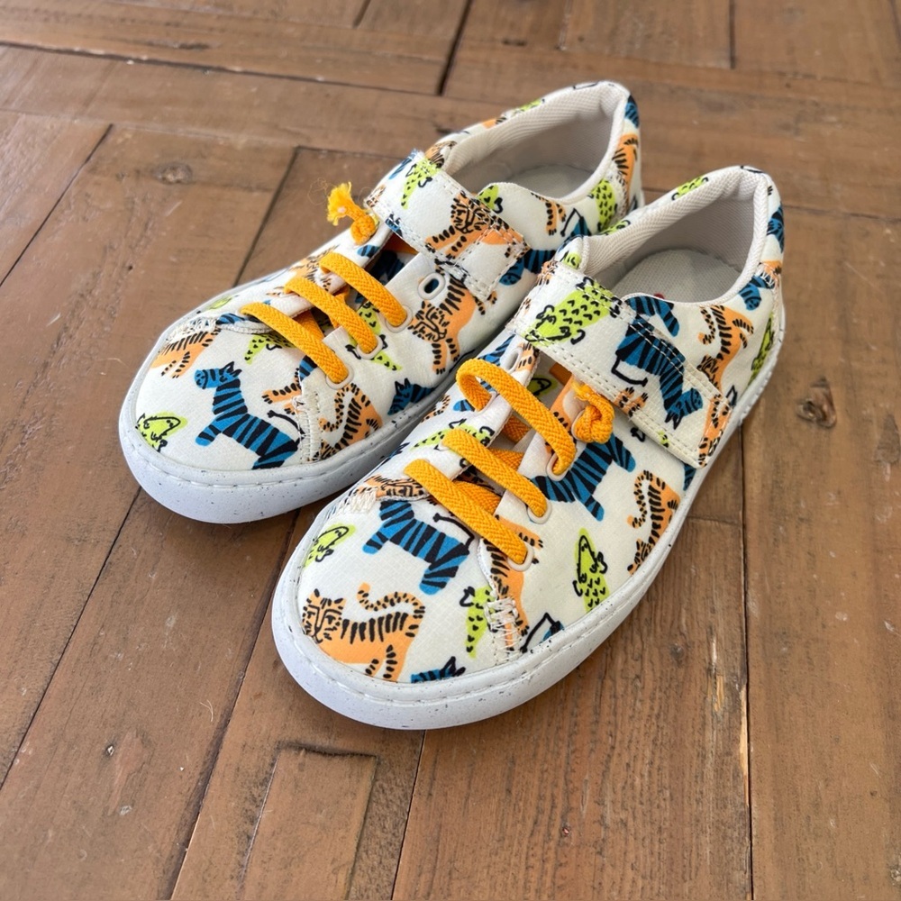 Camper Peu Touring Shoes Kids 30 US 12 Sneakers Animal Print Slip On Unisex